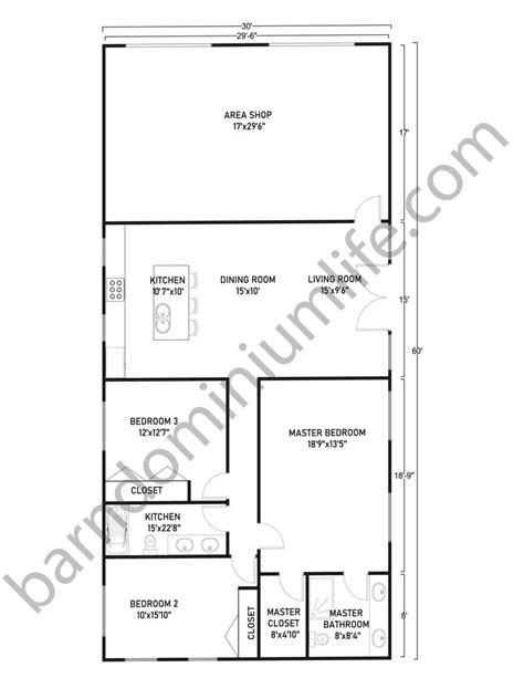 24x36 metal building house plans|30x60 barndominium floor plan.